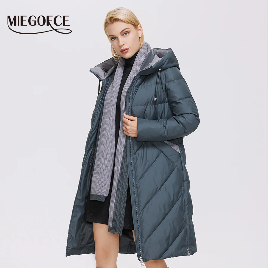 MIEGOFCE 2021 новая коллекция зимняя женская куртка длинная модная женское пальто