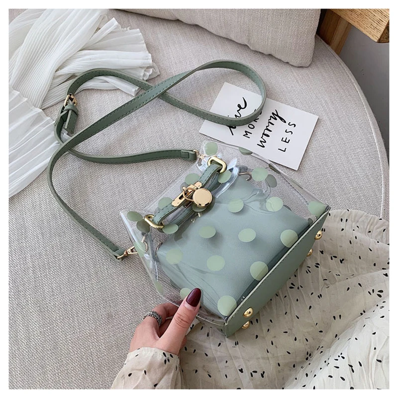 Брендовая дизайнерская женская прозрачная сумка из ПВХ Модные прозрачные сумки