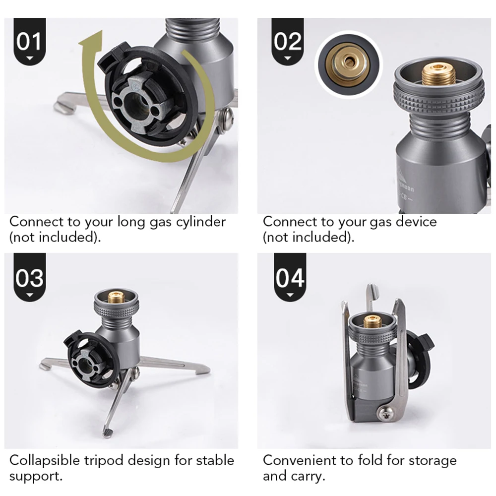 Штатив-канистра с бутаном CAMPINGMOON походная газовая канистра складной соединитель