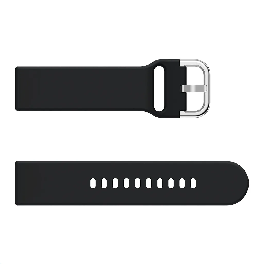 Мягкий силиконовый спортивный ремешок для Xiaomi Huami Amazfit Bip Молодежные часы чистая замена для ремешка часов для часов серии часов 140-210 мм - Цвет ремешка: BK