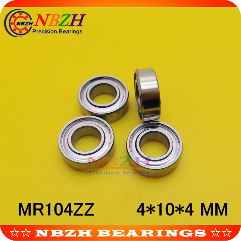 NBZH MR104 SMR104 Z SMR104ZZ X4ZZ L1040ZZ 4x10x4 мм Мини подшипник из нержавеющей стали 440Cmaterial 10 шт./лот