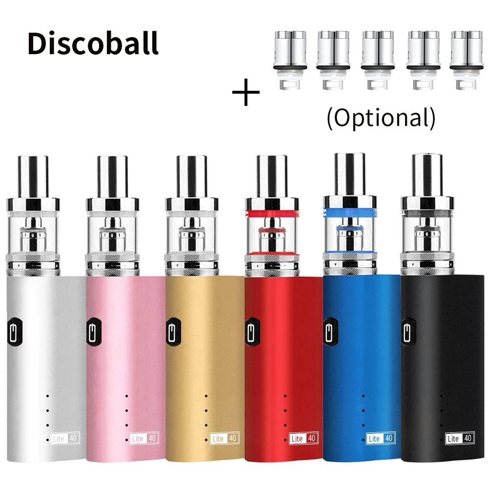 

Original Discoball Lite 40W Newest Electronic Cigarette Vaper Pod Kit 2000mAh Battery Fast Charge E-Cigarette Vaporizer Vape Mod