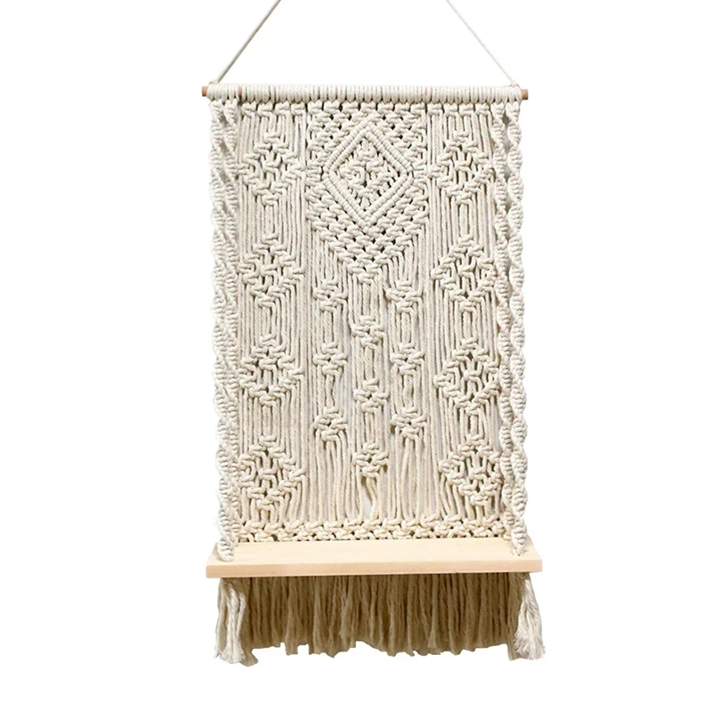 

Настенная вешалка для макраме ручной работы, вешалка в стиле бохо для комнатных веревок, корзин для растений, вешалка для растений, вешалка ...