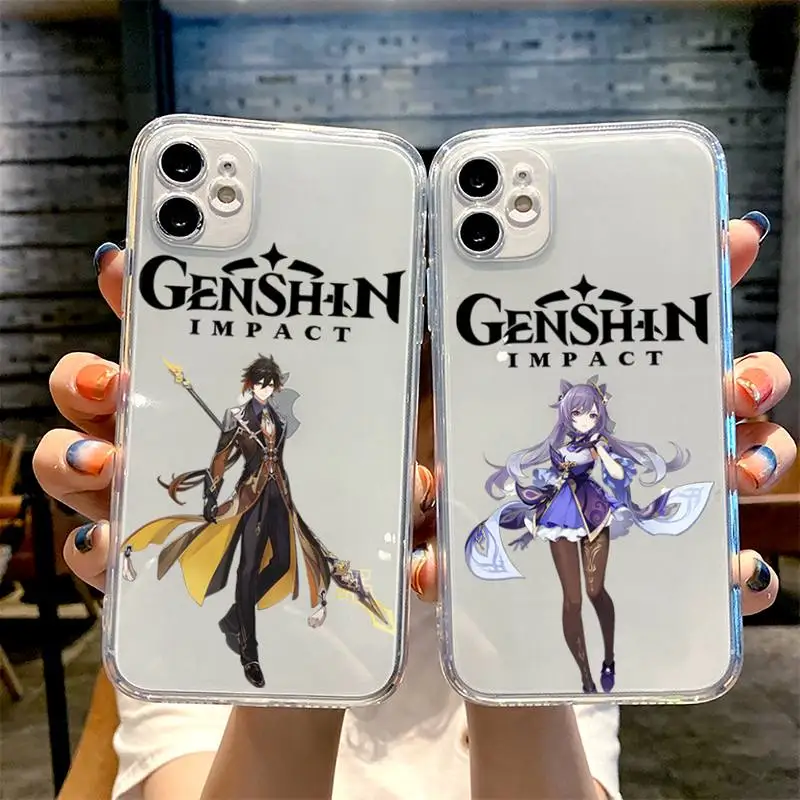 

Genshin impact zhongli Phone Case For iphone 13 12 11 8 7 plus mini x xs xr pro max Transparent soft