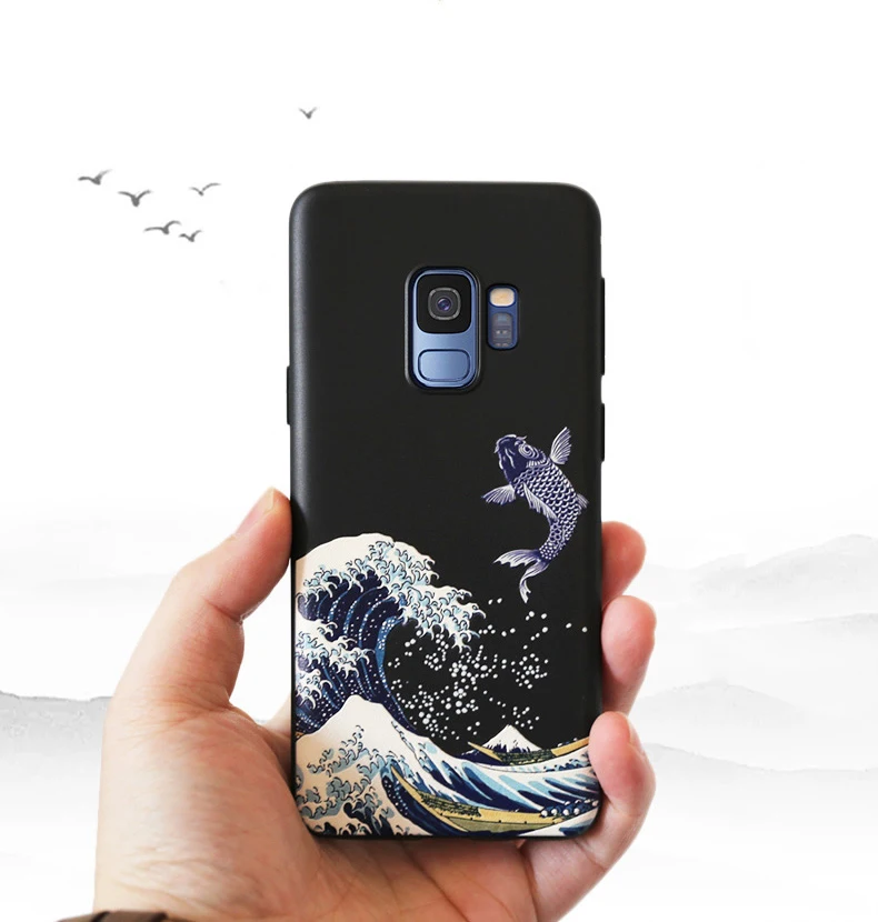 3D винтажный Мягкий силиконовый чехол для телефона Samsung Galaxy A50 A40 A70 Fundas A 50 Черный