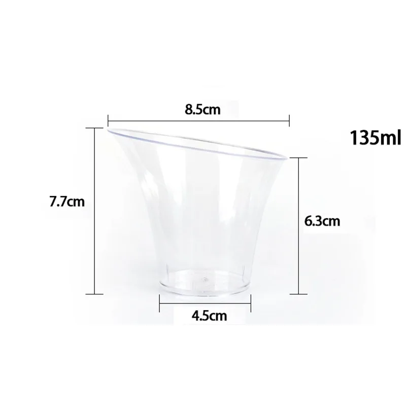 

50pcs High quality mousse cup creative transparent yogurt pudding jelly dessert plastic cups 135ml disposable ice cream cup