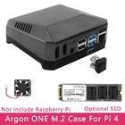 Плата расширения аргон M.2, чехол SATA SSD к USB 3,0, алюминиевый корпус с охлаждающим вентилятором для Raspberry Pi 4 Model B