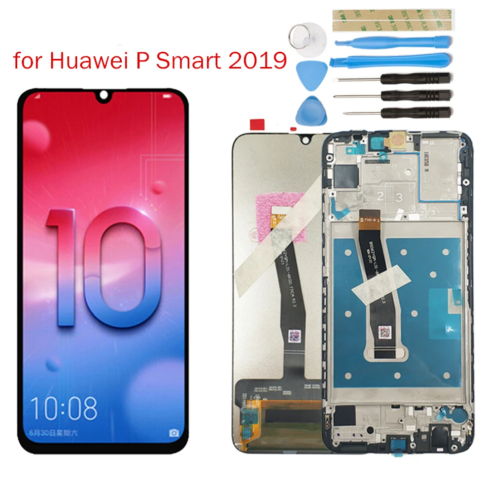 ЖК-дисплей для huawei P Smart, ЖК-дисплей, сенсорный дигитайзер, сборка P Smart, ЖК-дисплей, 10 сенсорных запасных частей