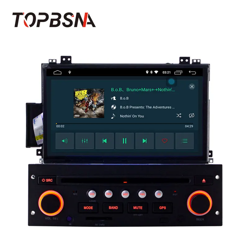 TOPBSNA 7 дюймов 1 Автомобильный dvd-плейер DIN Android 9,0 для Citroen C5 gps навигации данные беспроводного обмена рулевое колесо Управление WI-FI Navi SWC