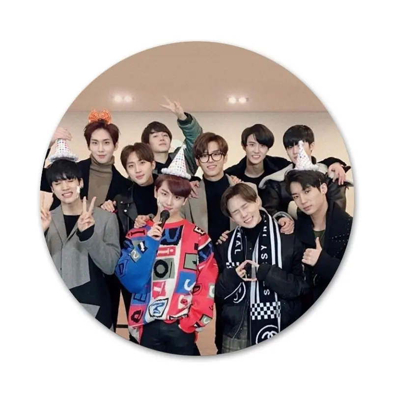 58 мм пятиугольник kpop корейские Значки для мальчиков значки значок Металлические