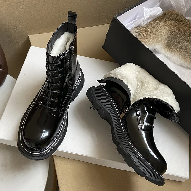 Женские ботильоны из натуральной кожи на толстой подошве размеры 34-42 | Обувь