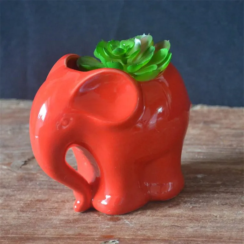 Керамический цветочный горшок креативный милый мультяшный слон для суккулента