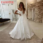 Женское свадебное платье в стиле бохо, простое длинное платье невесты, весна 2021