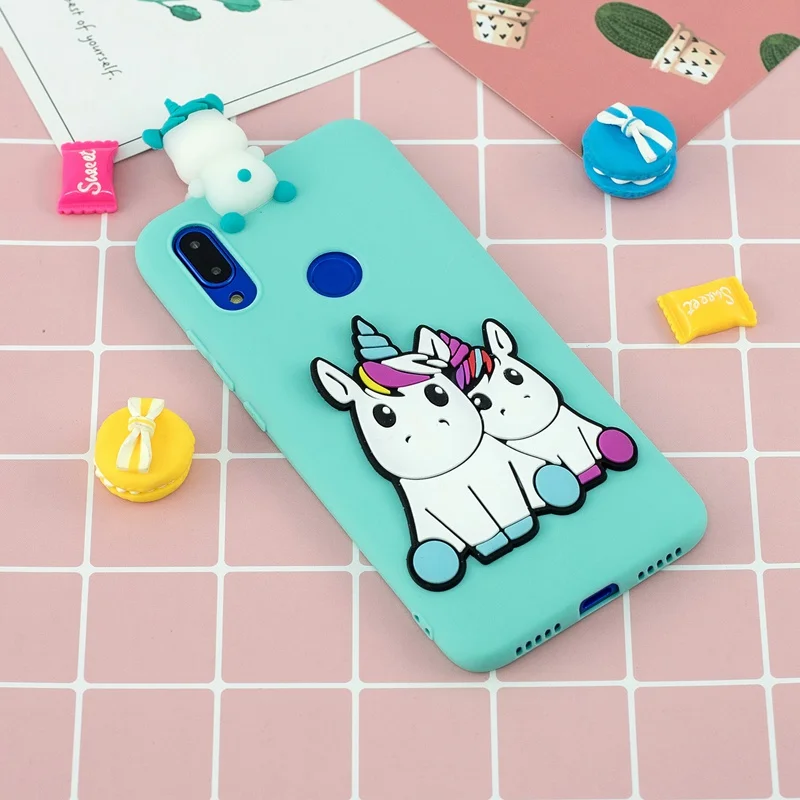 3D Cartoon Unicorn Redmi Note 8 Case For Xiaomi Pro Cute Toys Soft Silicone Cover |