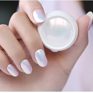 1 Box Pearl Shell Nail Glitter Powder Aurora Mermaids Ice Transparent sparkle Iridescent Nail Art Pi