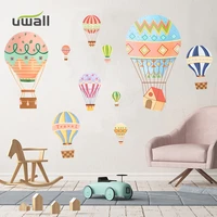 cartoon hot air balloon wall stickers for kids room self adhesive baby room decor bedroom wall decoration home decor sticker