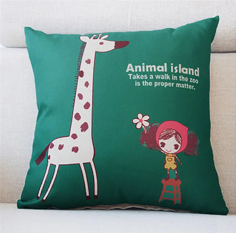 Высококачественный чехол для подушки с красочным рисунком из мультфильма