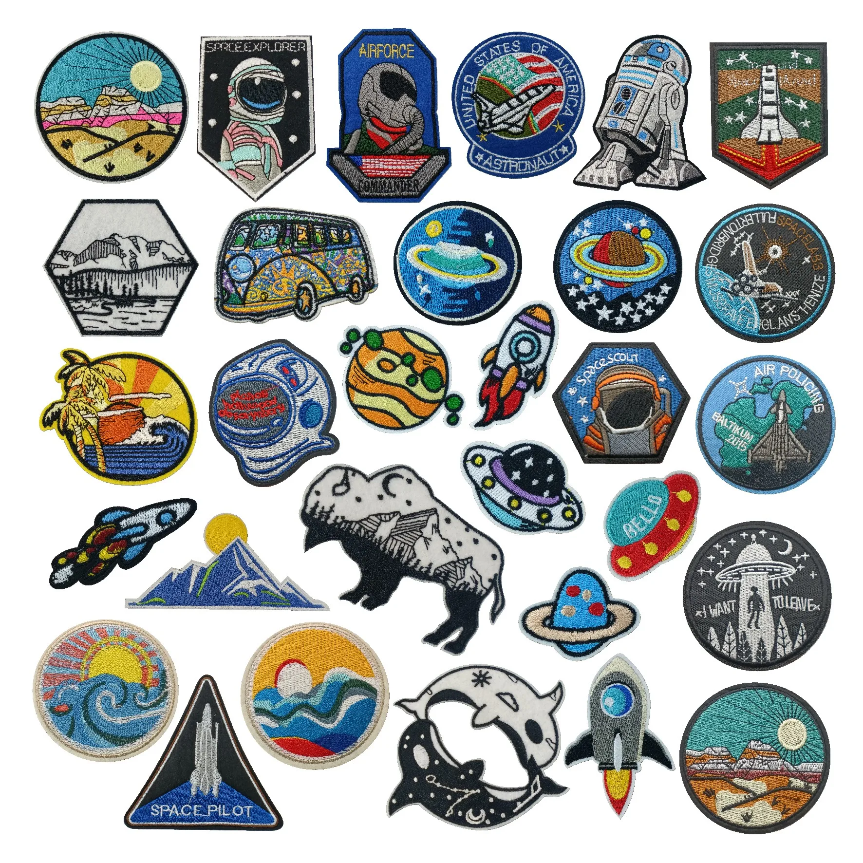 Плавкий патч с вышивкой Ван Гога термоклейкие полосы космонавтом для одежды | Дом