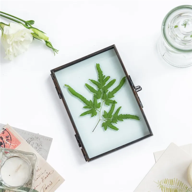 Черная Современная фоторамка NCYP латунные стеклянные рамки для картин складная