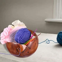 mom knitting textile round container sewing supplies thread organizer thread box yarn storage bowl crochet hook holder
