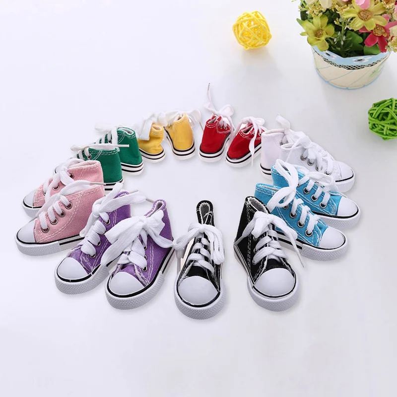 Джинсовые кроссовки для кукол 5 см/7 см модные джинсовые холщовые игрушечные