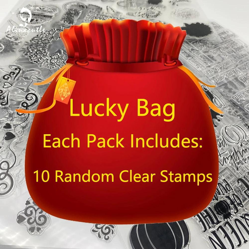 

Clear Stamps Promotion Sale 10pcs Different Random Clear Stamps for Handmade Card DIY Scrapbooking Paper Craft