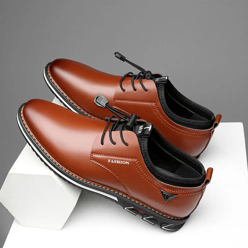 New Style Men's Shoes, Leather Cowhide, Men's Comfortable Low-top Leather Shoes, British Casual Leather Shoes, Formal Shoes