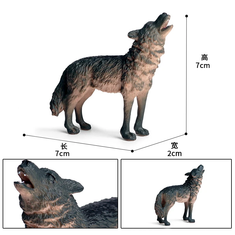 

Simulation Leopard Wolf Garden Miniatures Figurines Gnomes Moss Terrariums DIY Home Decoration Accessories Toys For Kids Gifts
