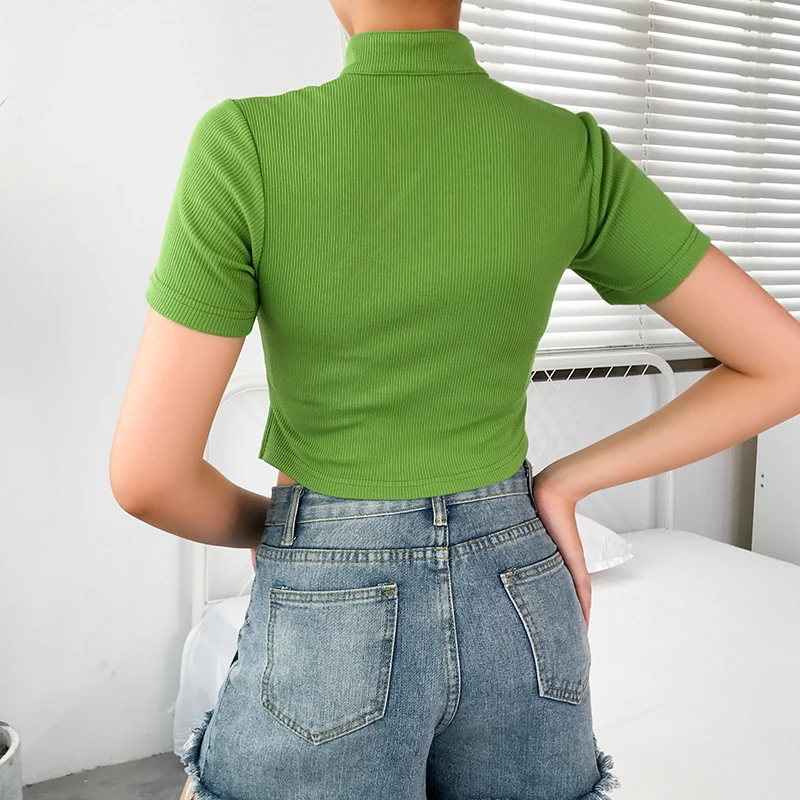 Новые пикантные Kintted Винтажная Футболка для женщин Повседневная обувь в