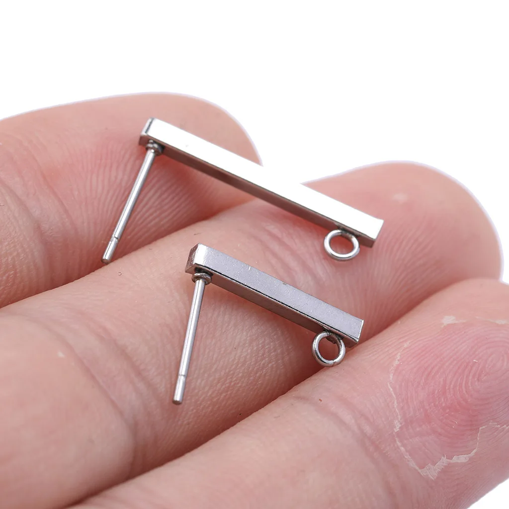 Серьги-гвоздики в форме стержня из нержавеющей стали 316 50 шт. | Украшения и