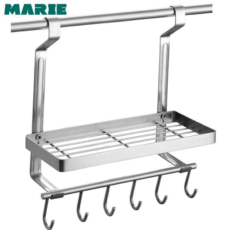 Настенная кухонная полка из нержавеющей стали 304 аксессуары органайзер для