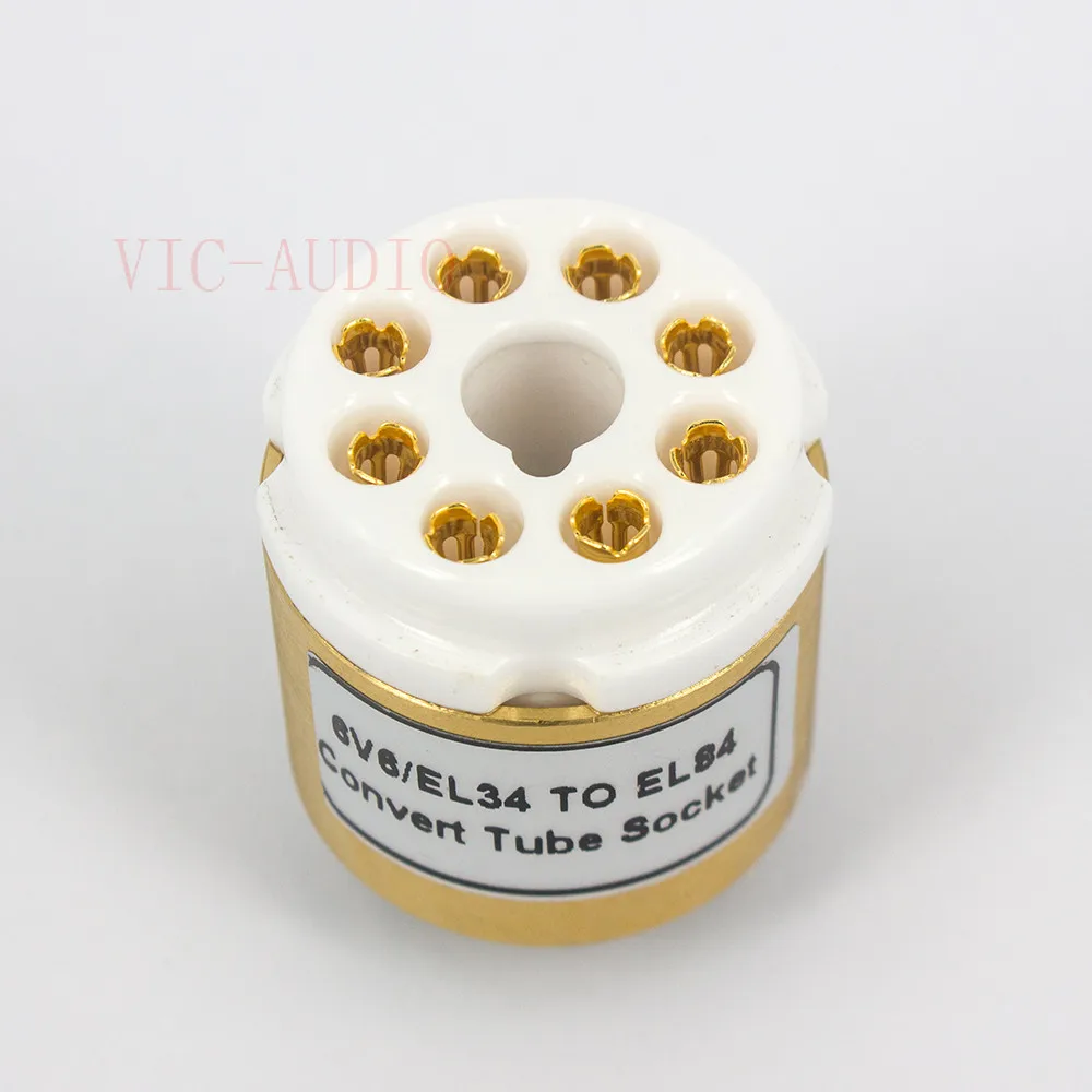1 шт. 6V6 EL34 (сверху) на EL84 6P14 (снизу) трубка 8 контактов 9 сделай сам|vacuum tube|audio vacuum tubediy