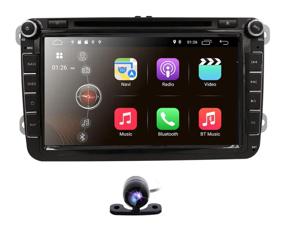camera3 " Android 9,0 ips DSP автомобильный DVD Радио Стерео gps Мультимедиа для Volkswagen VW Passat B6 гольф Tiguan автомобильная навигация USB Bluetooth - Цвет: camera3