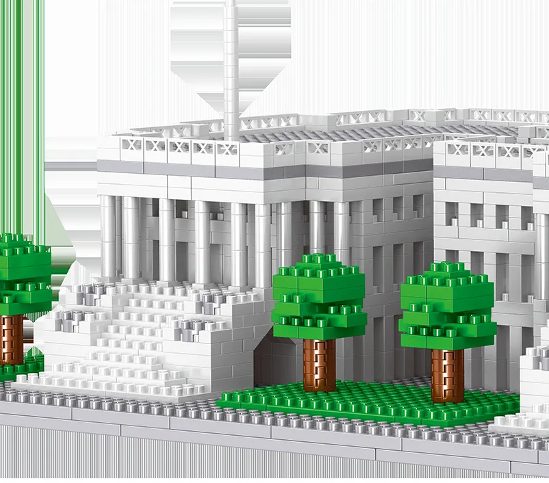 

LZ8045 White House Micro diamond small particles leisure inserting building blocks building self-assembling toy model