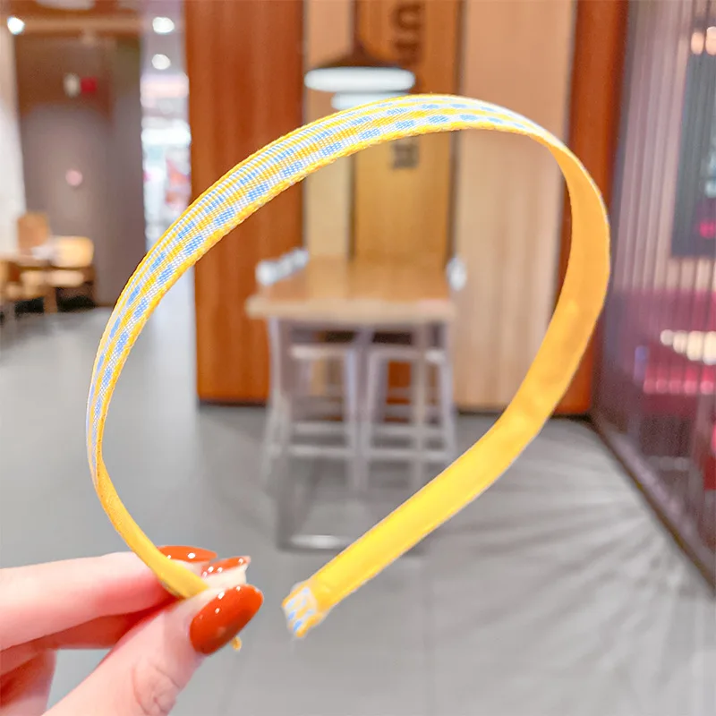 

ncmama 1PC Fashion Women Girls Satin Resin Hairbands Ribbon Covered Kid DIY Headbands Children Hair Accessory Cloth Hair Hoops