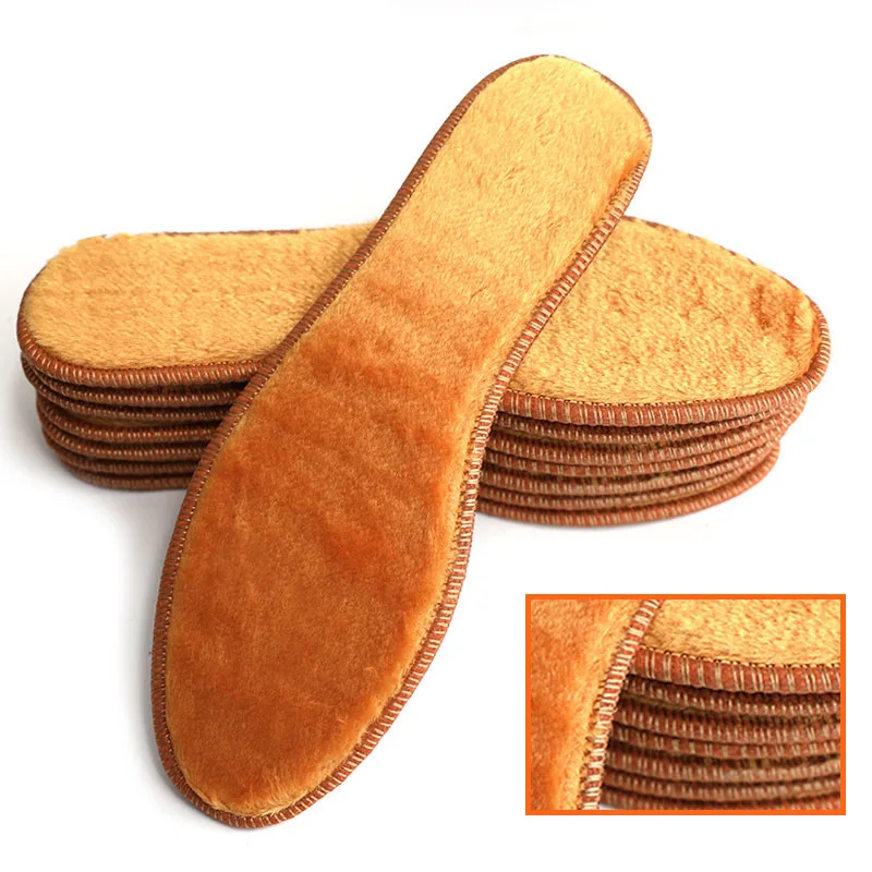 Унисекс Зимние Стельки 1 пара хлопок шерсть войлочная толстая мягкая теплая