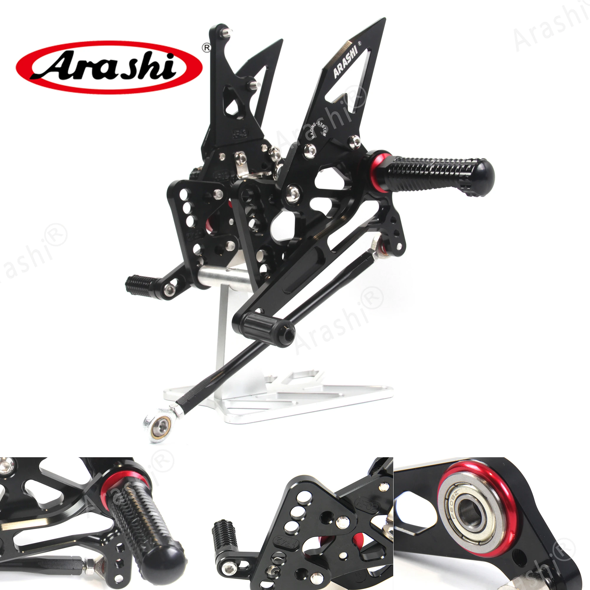 

Arashi For SUZUKI GSXR1000 2005 2006 CNC Rider Rearset Adjustable Footrests Foot Pegs Footrest GSX-R1000 GSXR 1000 05 06 Black