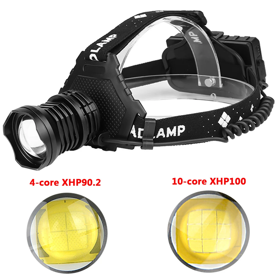 XHP100 Head Lamp Led Headlamp Headlight Power Bank 7800mah Flashlight 3PCS 18650 USB Rechargeable Battery Bulbs Zoomable XHP70.2 | Освещение
