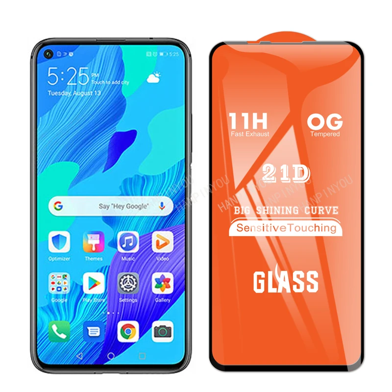 Для huawei nova 5T 6 26 &quot21D 9D полный клей покрытие закаленное защитная стеклянная пленка