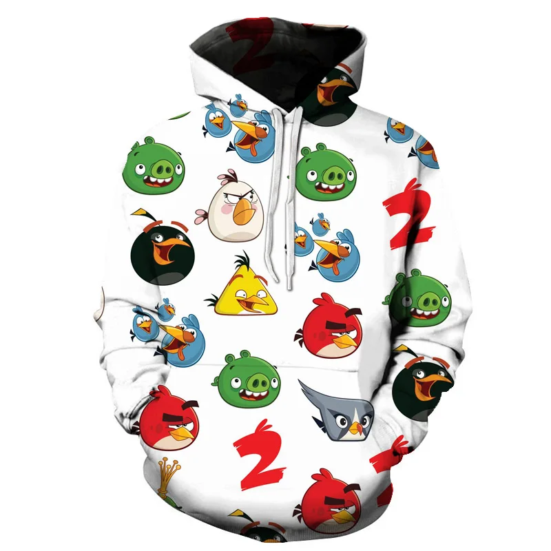 Стиль 3D принт Angry Birds Movie 2 толстовки с капюшоном горячая распродажа мужская и женская уличная одежда Angry Birds 2 повседневные толстовки