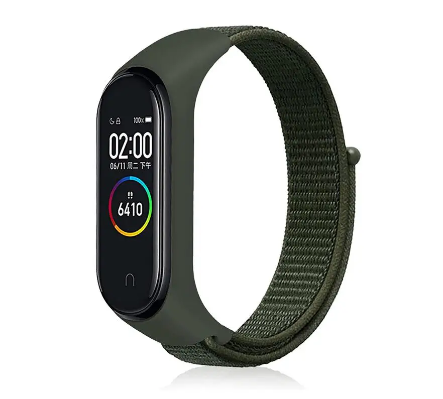 50 шт. нейлоновый ремешок для Xiaomi mi 4 3 сменный Браслет mi band 4 band 3 спортивный браслет дышащий браслет для mi band 3 4