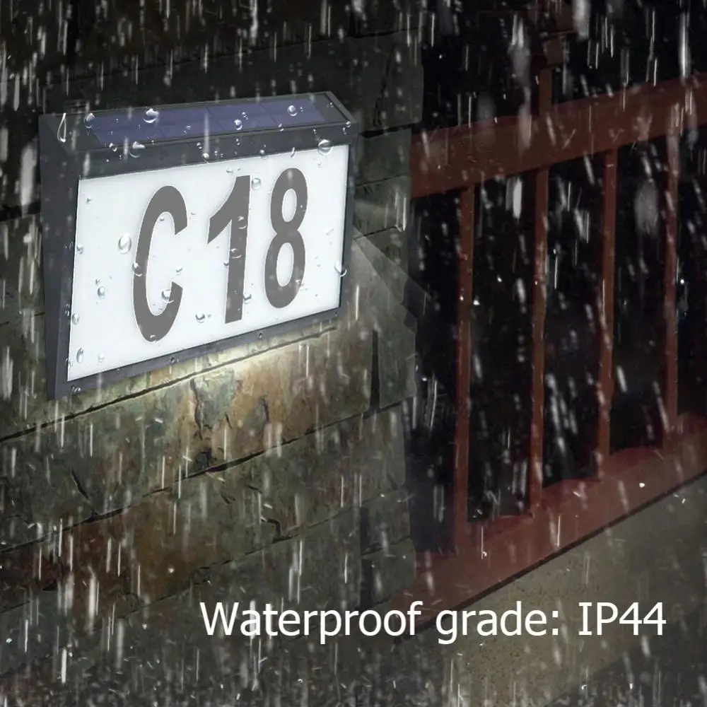 Знак адреса на солнечной батарее автоматический светильник ности табличка с