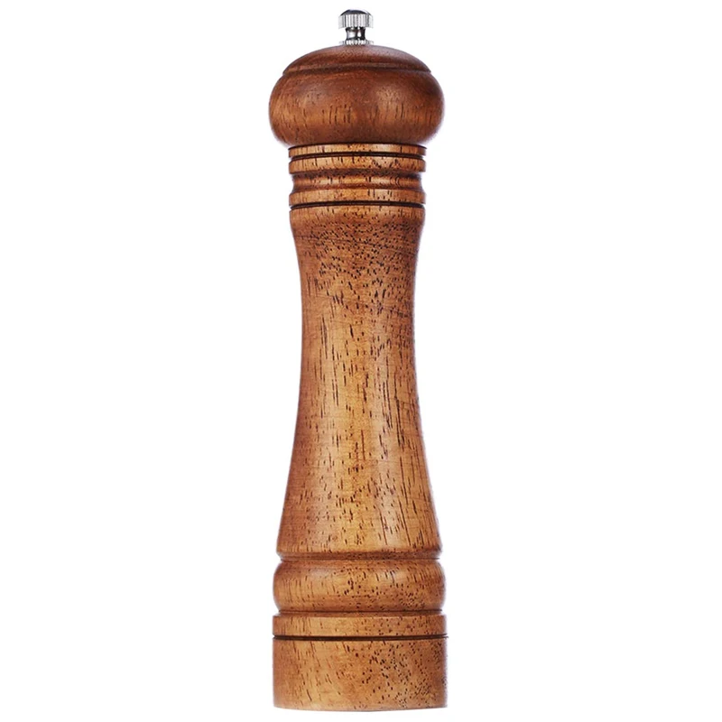 

5" 8" 10" Solid Wood Spice Pepper Mill Salt Pepper Grinder with Strong Adjustable Ceramic Grinder Kitchen Cooking Tools