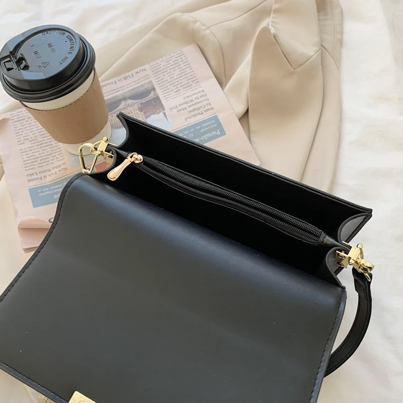 

Fashion Square Women Shoulder Bags Designer Crossbody Bag Luxury Pu Leather Messenger Bag Lady Small Flap Female Purses 2021