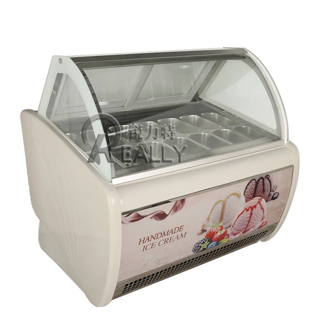 

New Design Ice Cream Freezer Display Showcase Factory Price Color Optional Ice Cream Display Dipping Cabinet