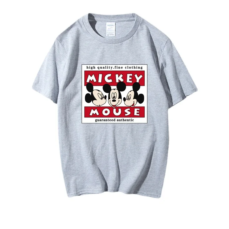 

Disney 2021 Mickey Mouse T-shirt short sleeve retro Harajuku loose couple cartoon printed T-shirt miraculous ladybug