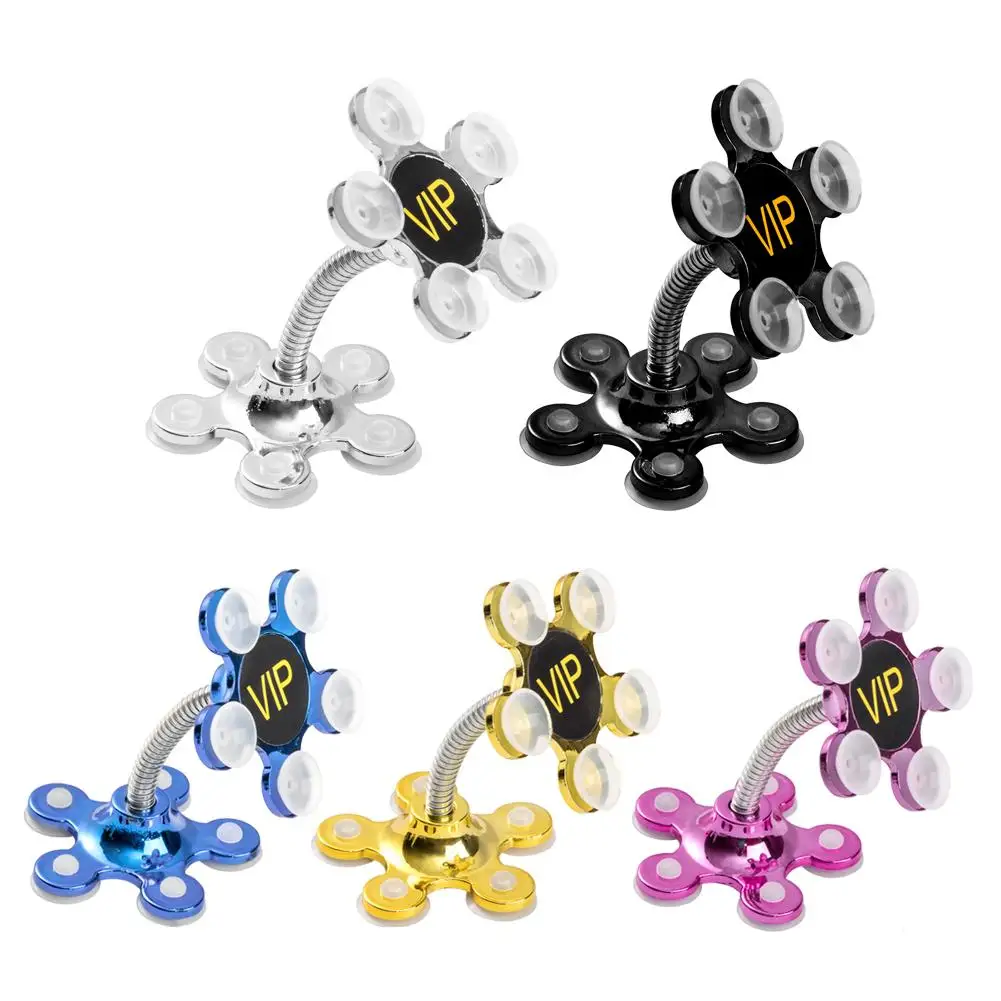 

Flower Car Cell Phone Stand 360 Rotatable Magic Suction Cup Holder Random Color Universal Design for All Kinds of Mobile Phones