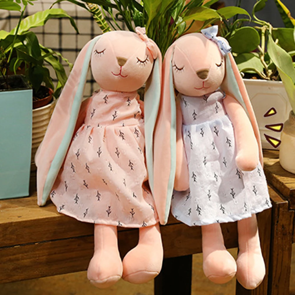 

35/45/55cm Long Ear Cute Rabbit Doll Baby Cartoon Plush Soft Stuffed Animal Toy Children Portable Interactive Present