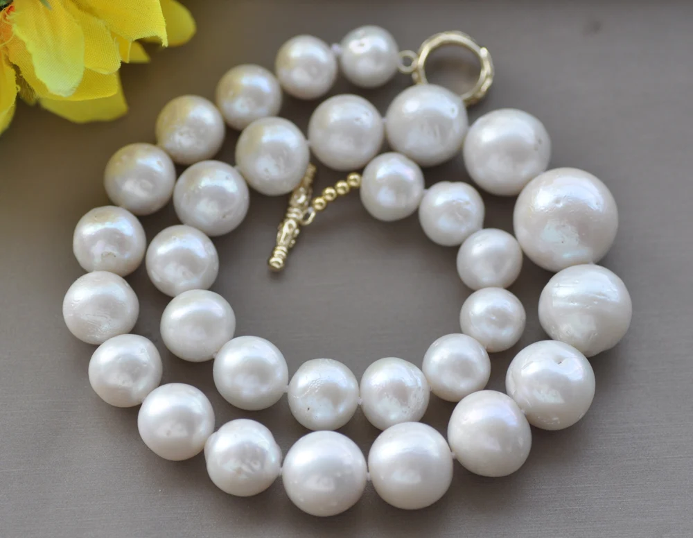 

MCT · STAR Z10702 17 "15 мм белый круглый Эдисон keshi жемчужный цвет