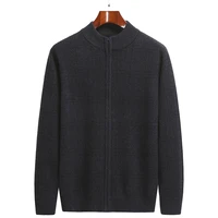 ucak brand classic pure merino wool o neck cardigans men autumn winter streetwear striped sweatercoat clothing pull homme u1300